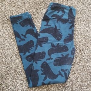 LuLaRoe Leggings OS Sperm Whale Print